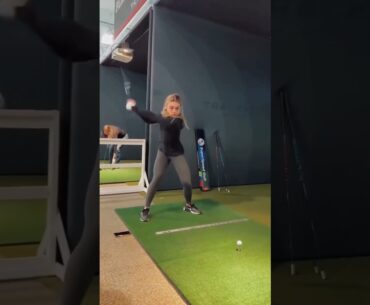 Girl with most powerful Swing in Golf...#golfswing