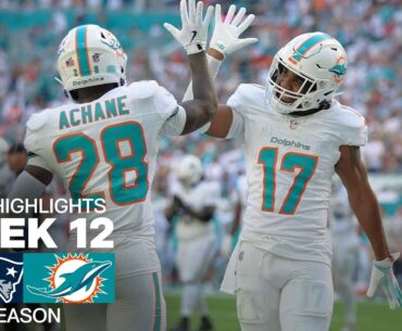New England Patriots vs. Miami Dolphins Game Highlights | NFL 2024 Season Week 12
