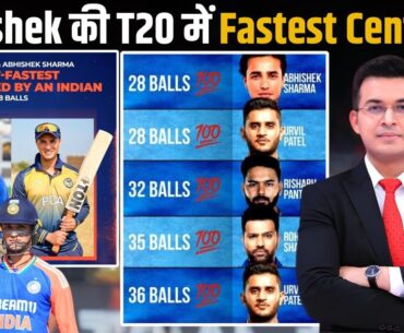 Abhishek Sharma smashed 28-ball Century in SMAT, the joint fastest 100 by an Indian in T20I History!