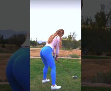 Powerful swing #golf #golfgirl #golfskill #golfswing #golfer #golftechnique #golflife #ladiesgolf