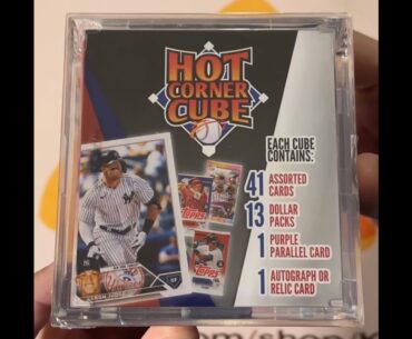 Hot Corner Cube New Product from MJ Holdings Baseball Card Repack Opening/Review - Relic Card!