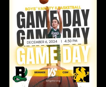 GNN LIVE: Boys Varsity 2 Basketball (Brimmer vs CSW)