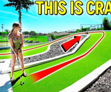 Mind-Blowing HUGE Mini Golf Course! - NEW BEST Driving Range Course?!