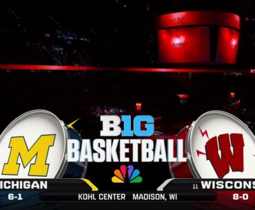 2024.12.03 NCAA Men's Basketball - Michigan vs Wisconsin - Full Game Replay (FHD)