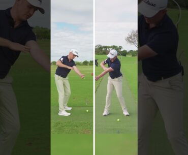 How To Keep The Left Arm Straight In The Golf Swing (NEW DRILL) #shorts #golf #golfer #ericcogorno