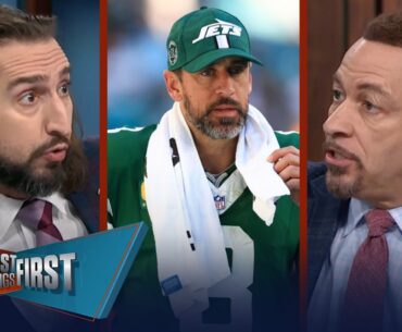 Rodgers snaps for question on Jets' playoff drought: "I've started for 1 year" | FIRST THINGS FIRST