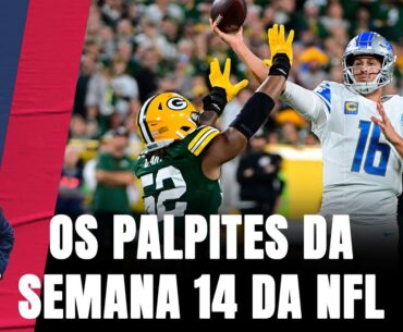 LIONS E PACKERS ABRINDO A RODADA, E MAIS: OS PALPITES DA SEMANA 14 DA NFL