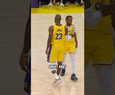 LeBron encouraging Bronny after the missed 3 🤝