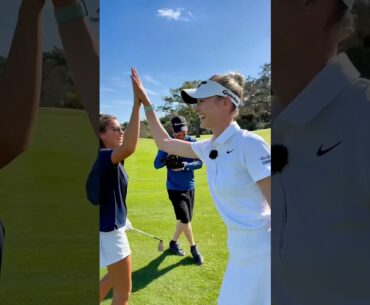 Nelly Korda & GabbyGolfGirl Doing A Trickshot