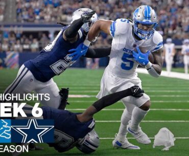 Detroit Lions vs. Dallas Cowboys | 2024 Week 6 Game Highlights
