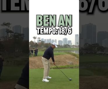 Ben An’s golf swing is really fast! #golf