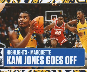 Kam Jones drops 32 points in Marquette's 88-74 win over Wisconsin | FOX Hoops Player Highlight