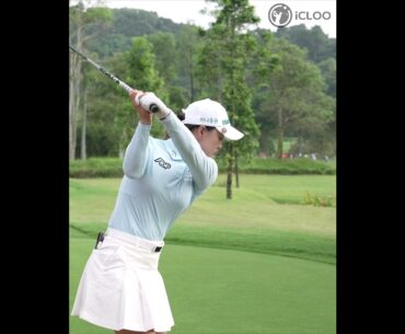 Minji Lee 's tee shot. Watch it in high definition.