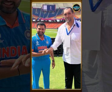 Rohit Sharma with The Great Khali: ग्रेट खली के साथ कप्तान रोहित शर्मा | SportsNext | #shorts