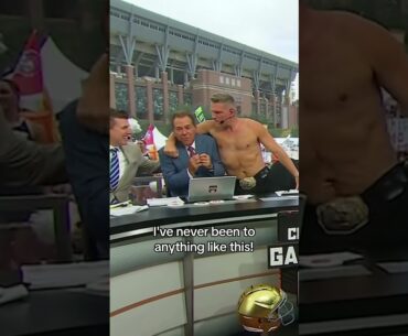 Nick Saban’s first on-campus GameDay experience as an analyst was one for the books 👏 #shorts