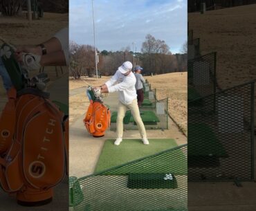 Bryson DeChambeau Warm Up Driver Golf Swing Width
