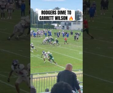Aaron Rodgers & Garrett Wilson are clicking in Jets training camp 😤