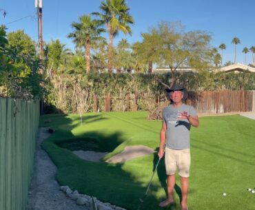 Watch This Simple Key to Better Golf Shots (and a backyard Golf Practice area like no other)