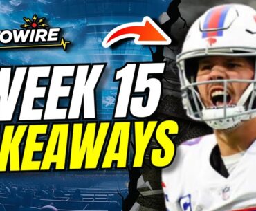 Top 10 Fantasy Football Reactions from NFL Week 15