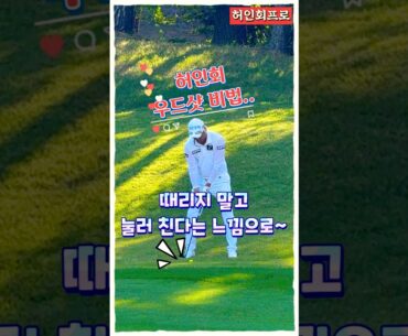 허인회프로, 스윙 아크를 크게하여  파워풀한 우드샷