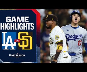 Dodgers vs. Padres NLDS Game 4 Highlights (10/9/24) | MLB Highlights