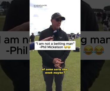 Phil might be a betting man 😂 #philmickelson #pgatour #golfing #golfbetting #theopen #sports