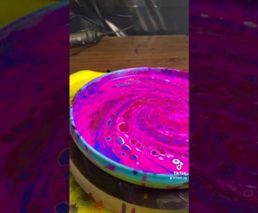 Dyeing a disc golf disc like a psychedelic GALAXY #art #original #discgolf