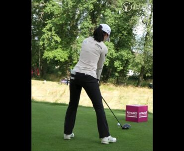 Her swing is tight and solid! She is Yumin Hwang, KLPGA professional