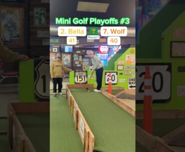 Hole 18, 2. Bella vs 7. Wolf | Round 1 of Playoffs #3 #minigolf