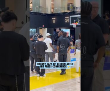 LeBron with his new teammate Bronny 🤝 (via LoJoMedia/X)