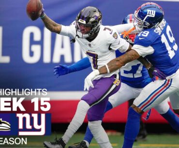 Baltimore Ravens vs. New York Giants | 2024 Week 15 Game Highlights