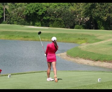 Ana Boone Golf. Tee Shot #14 at Pine Tree GC.