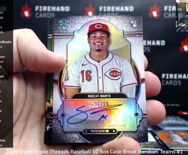 12/21/2024 2024 Topps Triple Threads Baseball 10 Box Case Break Random Teams #1