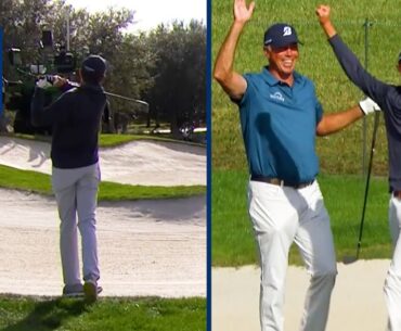 Carson Kuchar HOLES OUT for incredible eagle at PNC Championship | 2024