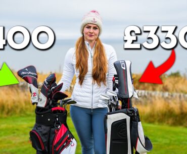 +2 golfer plays with BARGAIN golf clubs... Can she break par?
