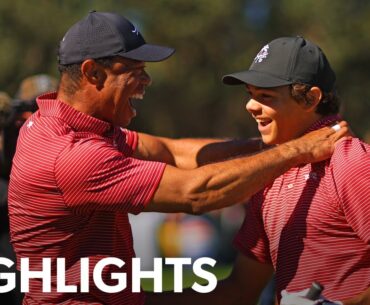 Tiger and Charlie Woods shoot 15-under 57 | Round 2 | PNC Championship | 2024