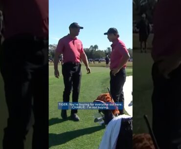 Drinks on Charlie Woods after his hole-in-one 😂