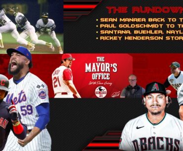 Sean Manaea, Paul Goldschmidt, Josh Naylor, Walker Buehler, Carlos Santana, Rickey Henderson Reax