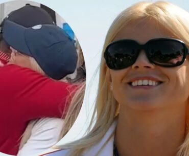 Tiger Woods and ex-wife Elin Nordegren share a heartfelt embrace at the PNC Championship