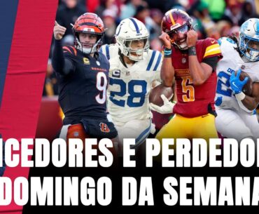 VIKINGS na cola dos LIONS, COMMANDERS vencem EAGLES, e mais: o domingo da SEMANA 16 da NFL