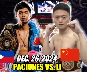LATEST DEC 26 2024 PACIONES vs LI | PACIONES PINABAGSAK ANG MAANGAS PA KAY CASIMERO