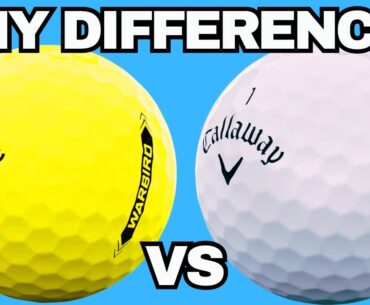 Cutting Open Yellow vs White Callaway Warbird Golf Balls! (What’s Inside?)