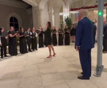 Choir Sings "Silent Night" for President Donald Trump at Trump International Golf Club