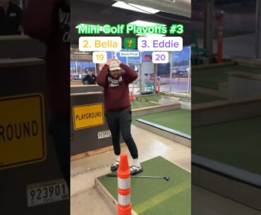 Hole 11, 2. Bella vs 3. Eddie | Semi-Final Match of Playoffs #3 #minigolf