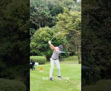 [장동규]프로 가볍게 던지며 치는 아이언 티샷, kpga 투어 1승 #golf #golfswing #골프스윙