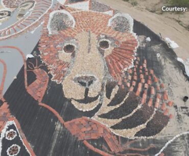New Mexico artist completes rock project at NMSU golf course