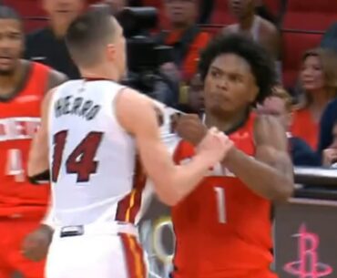 Tyler Herro and Amen Thompson HUGE FIGHT and 6 get ejected 😳