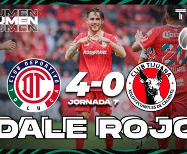 Resumen y goles | Toluca 4-0 Tijuana | Liga Mx -AP2024 - J7 | TUDN