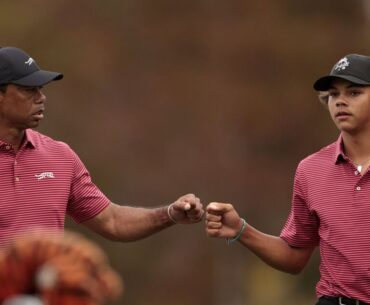 Tiger Woods and son Charlie claim new record despite being left heartbroken on the course | Golf | Sport