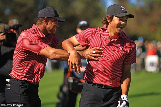 Earlier in the day, the 15-year-old Charlie hit his first hole-in-one with his dad alongside him